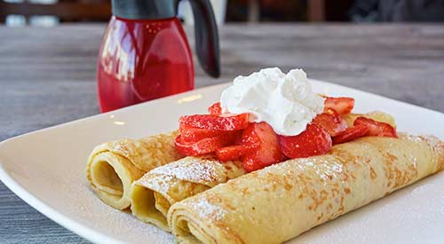 Serendipity's crepes cheese blintzes